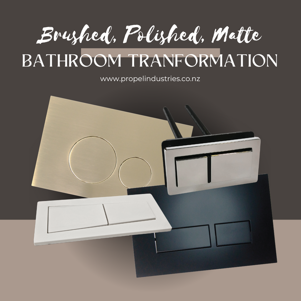 Brushed, Polished and Matte | Bathroom Transformation with a Flush Button