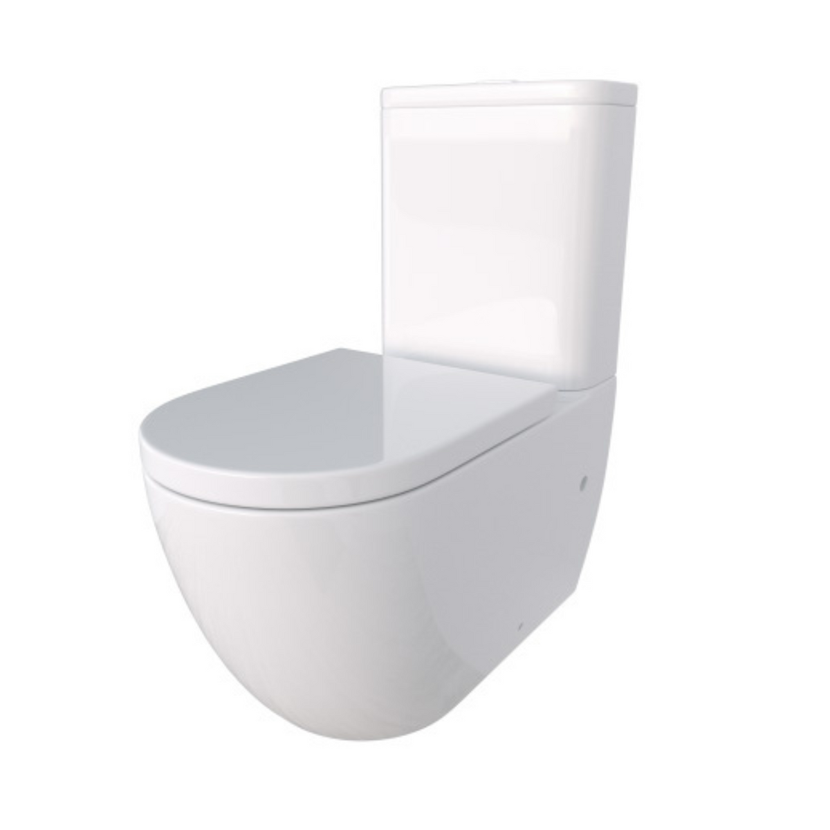 Mini Cyclone Back-to-Wall Toilet Suite in Gloss White