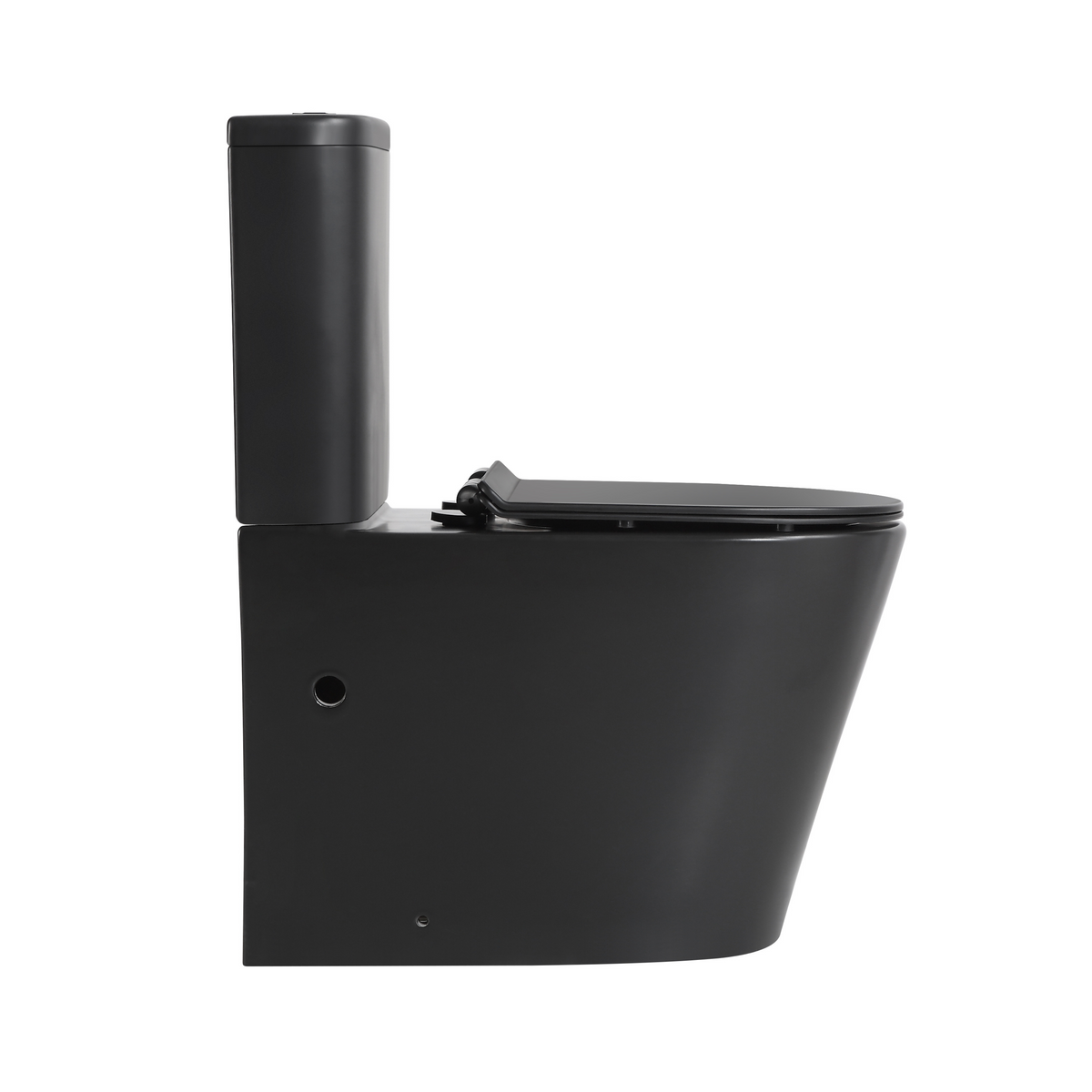 Snubby Back-to-Wall Toilet Suite in Matte Black