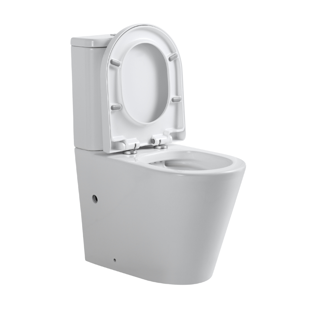 Snubby Back-to-Wall Toilet Suite in Gloss White