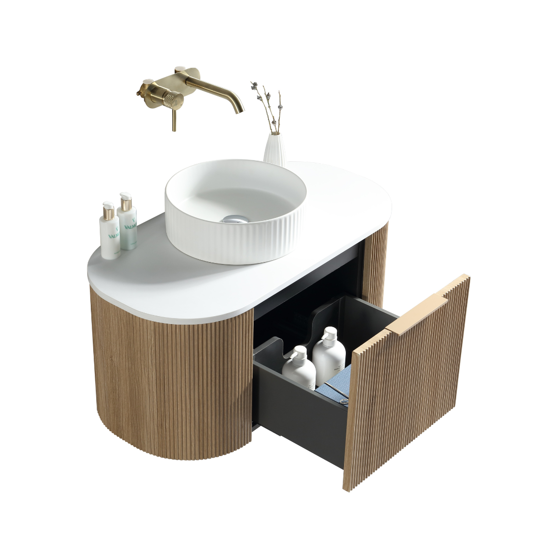 Scanalato Vanity 900x460x400 Light Oak