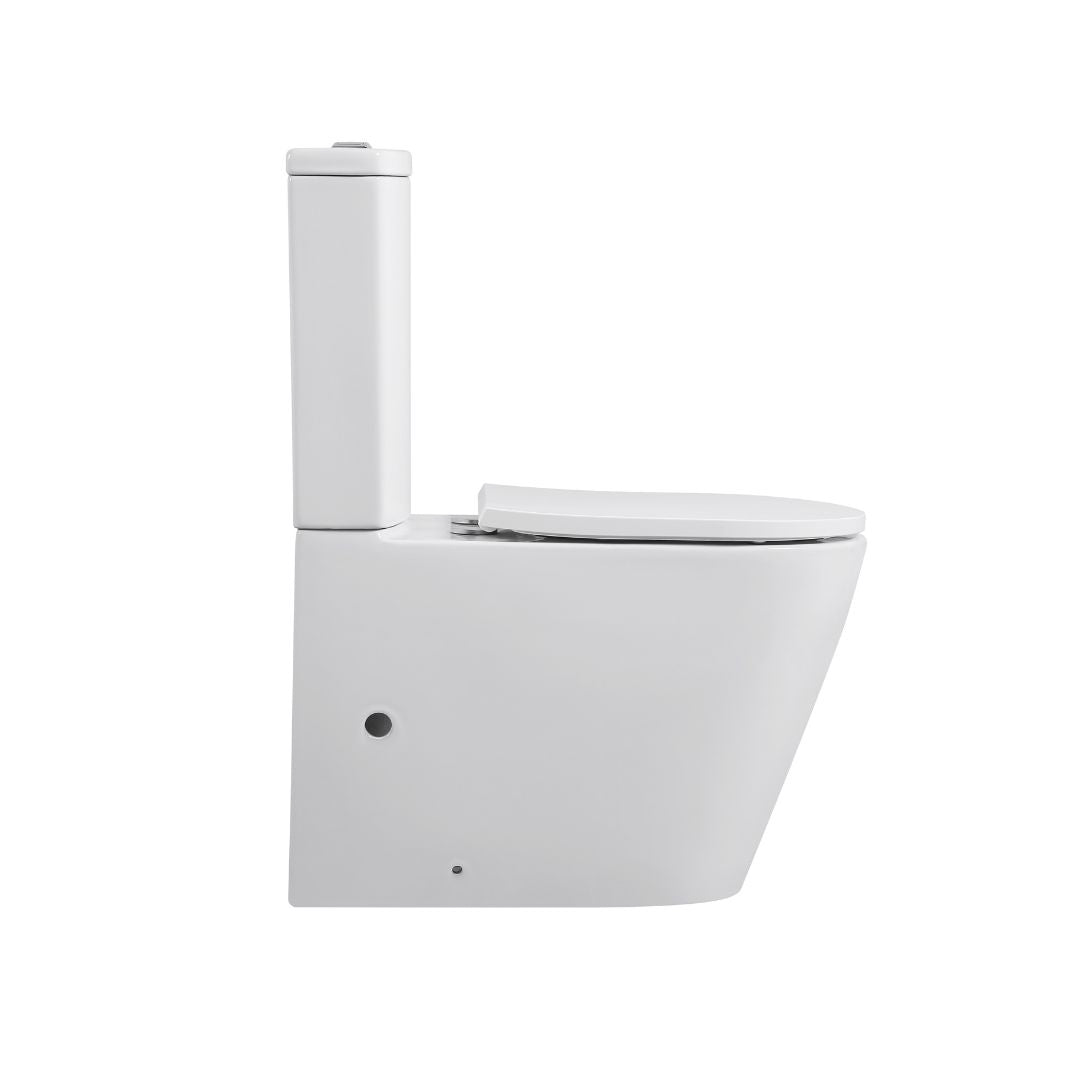 Tornado V3 Back-to-Wall Toilet Suite in Gloss White