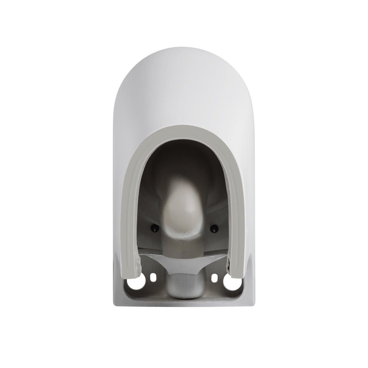 Tornado Zero Rim Retro Fit Semi Wall Faced Toilet Suite in Gloss White