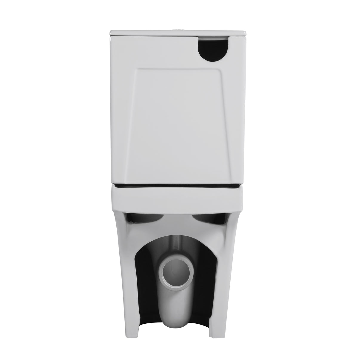 Tornado Zero Rim Retro Fit Semi Wall Faced Toilet Suite in Gloss White