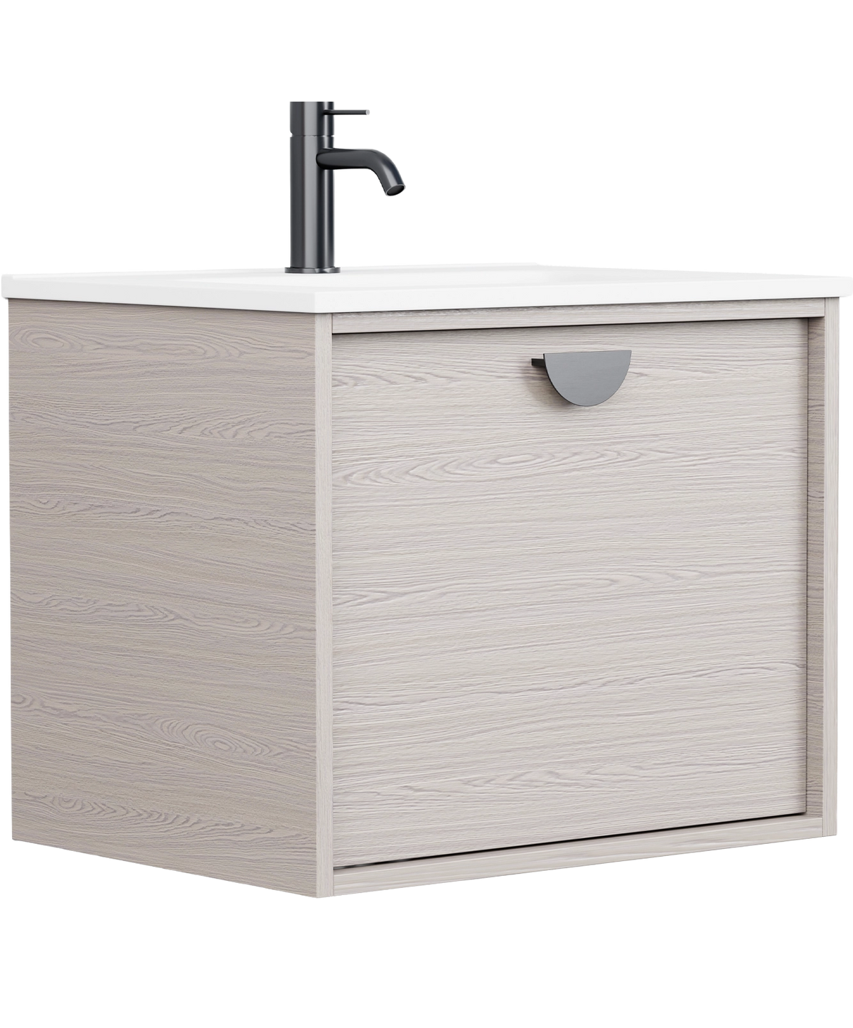 Half Moon - 600mm - Center Integrated Basin