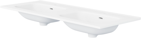 Ceramica Basins Flat Series 1210x465x170mm Matte White - Double Basin