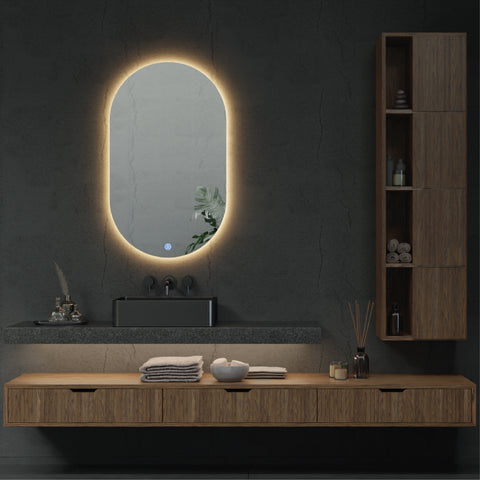 Titan LED Mirror with Demister provides one-touch complete control over dimmable lighting, ensuring a tailored glow in your bathroom.