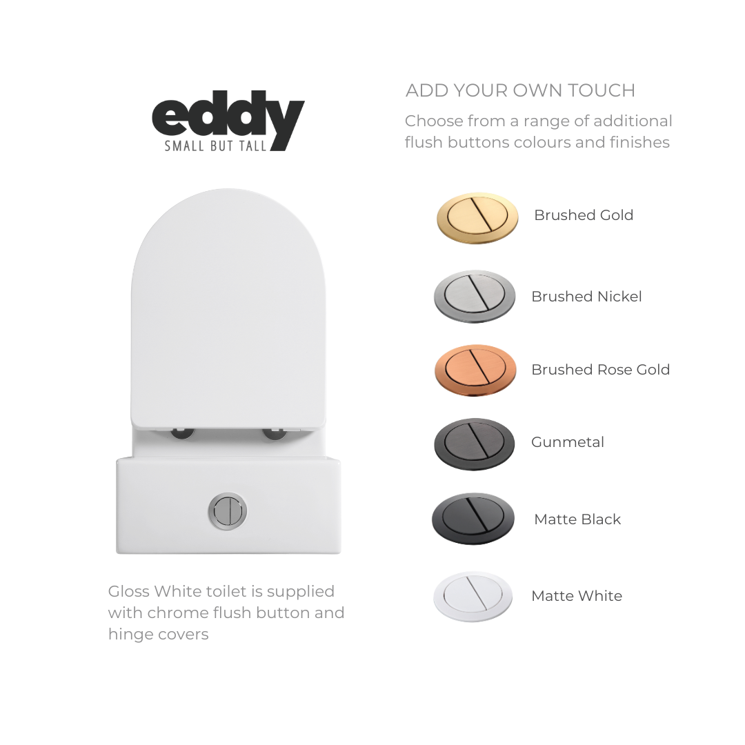 EDDY Rimless Toilet Suite in Gloss White