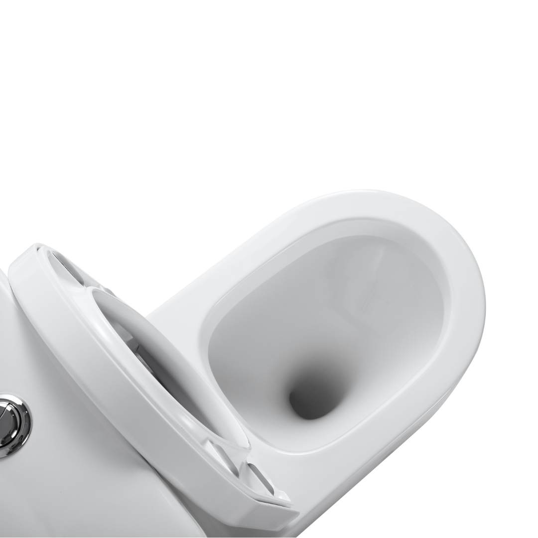 Eco-Friendly Elegance - Gloss White Hurricane Toilet: 4-Star Efficiency, Zero Compromises