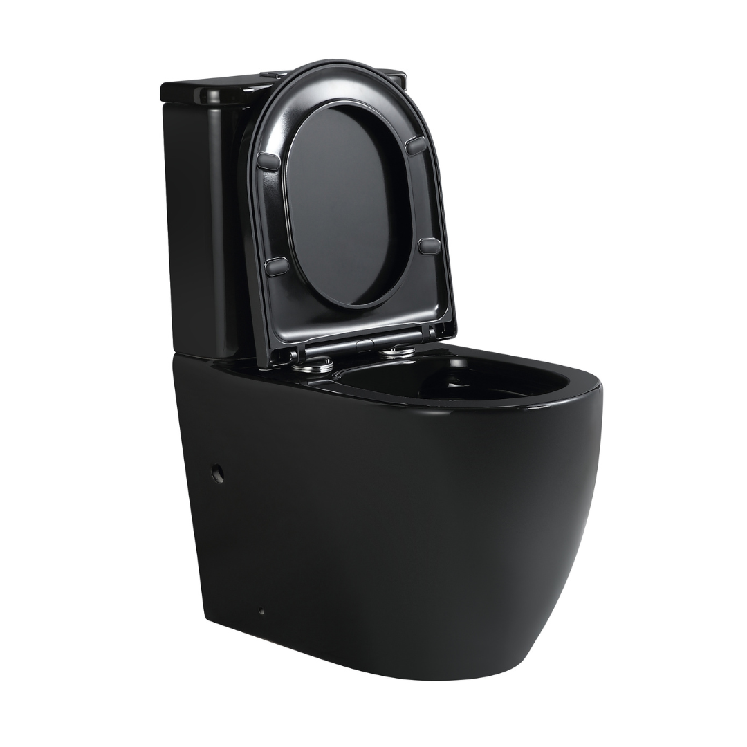 Upgrade to Unmatched Performance - Gloss Black Mini Cyclone Toilet with Vortex Flushing