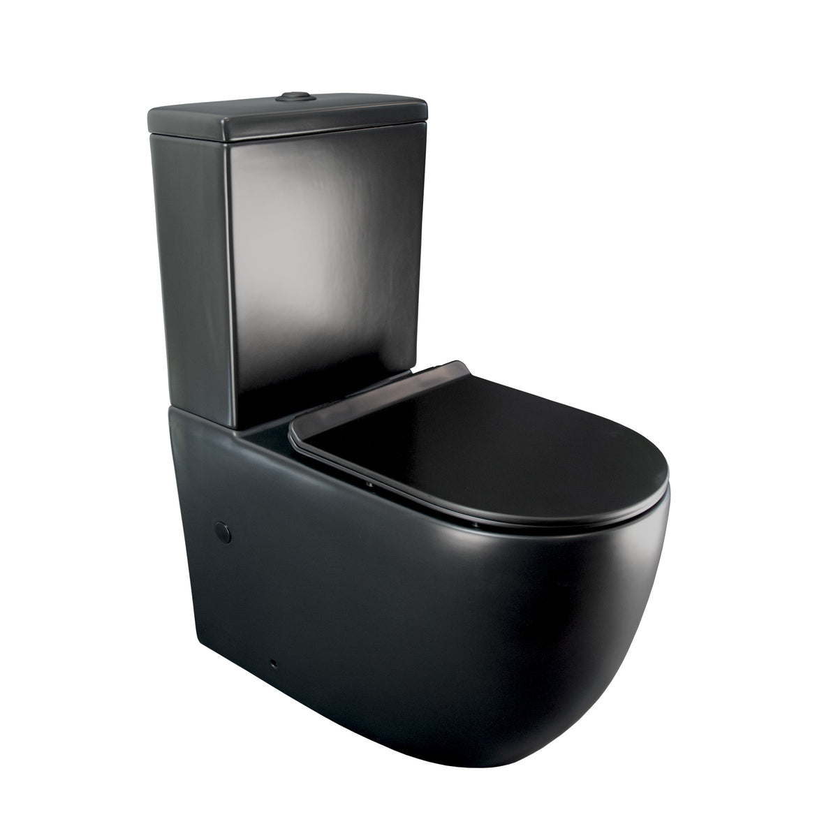Hurricane Back-to-Wall Toilet Suite in Matte Black