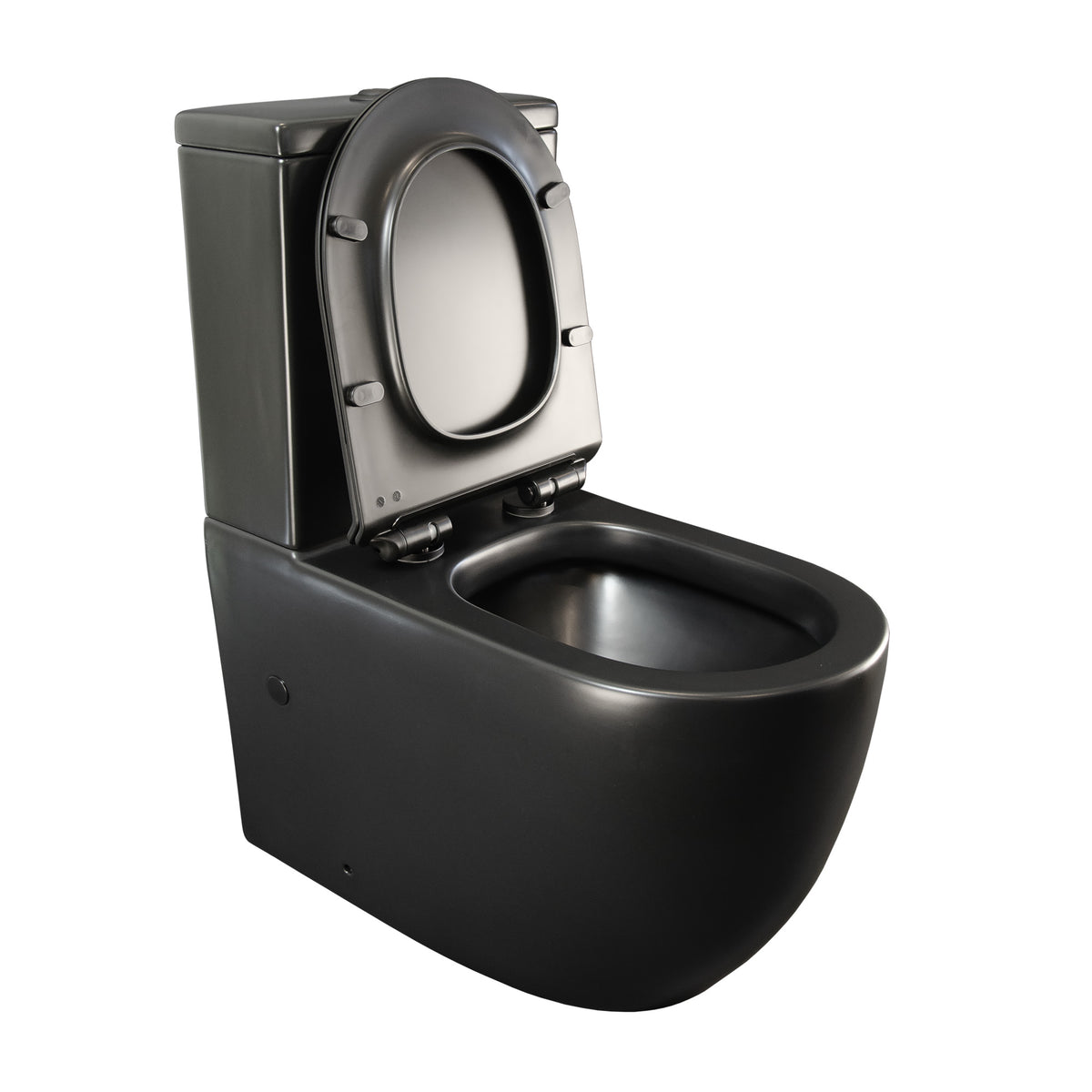 Hurricane Back-to-Wall Toilet Suite in Matte Black