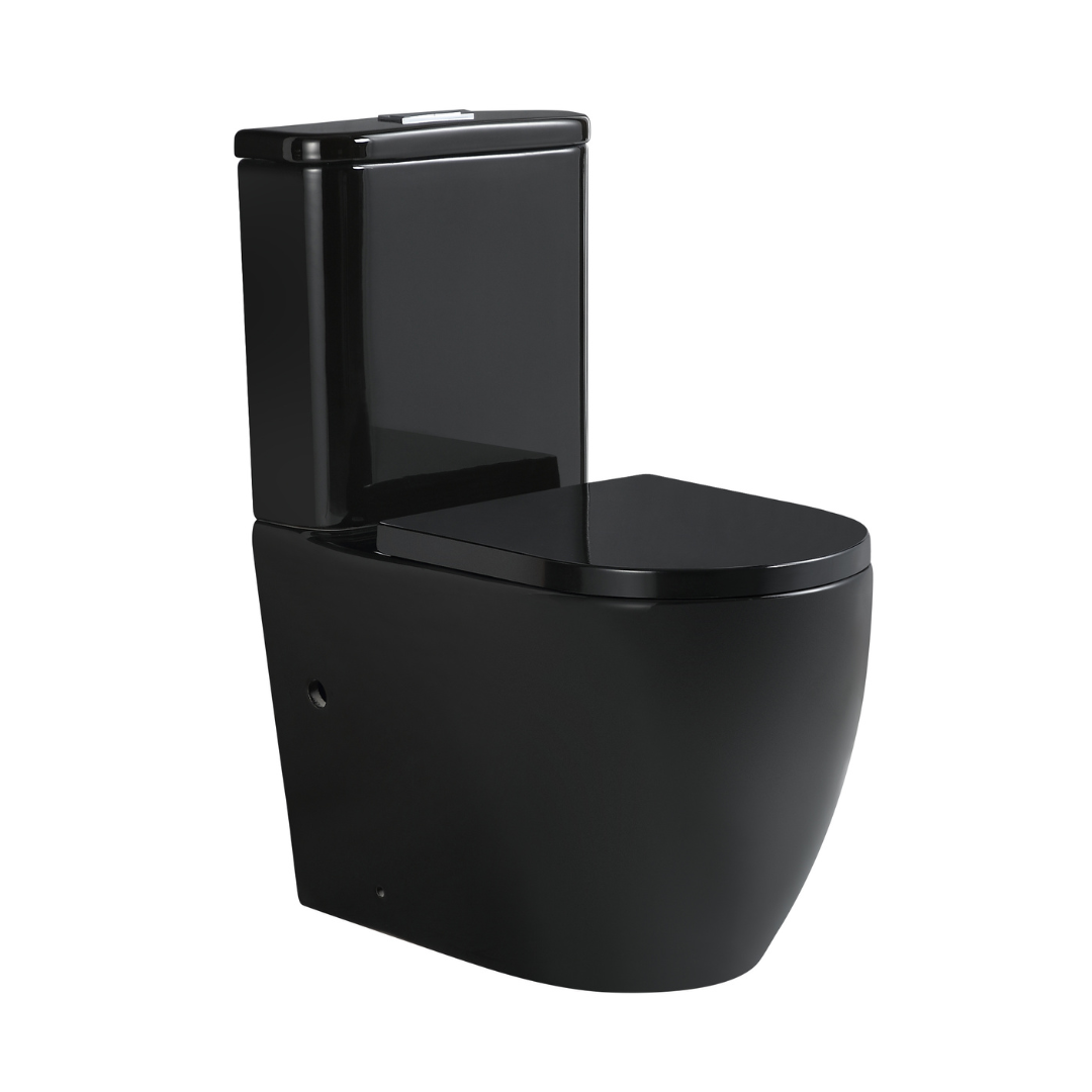 Experience a powerful flush with out Mini Cyclone Gloss Black Toilets