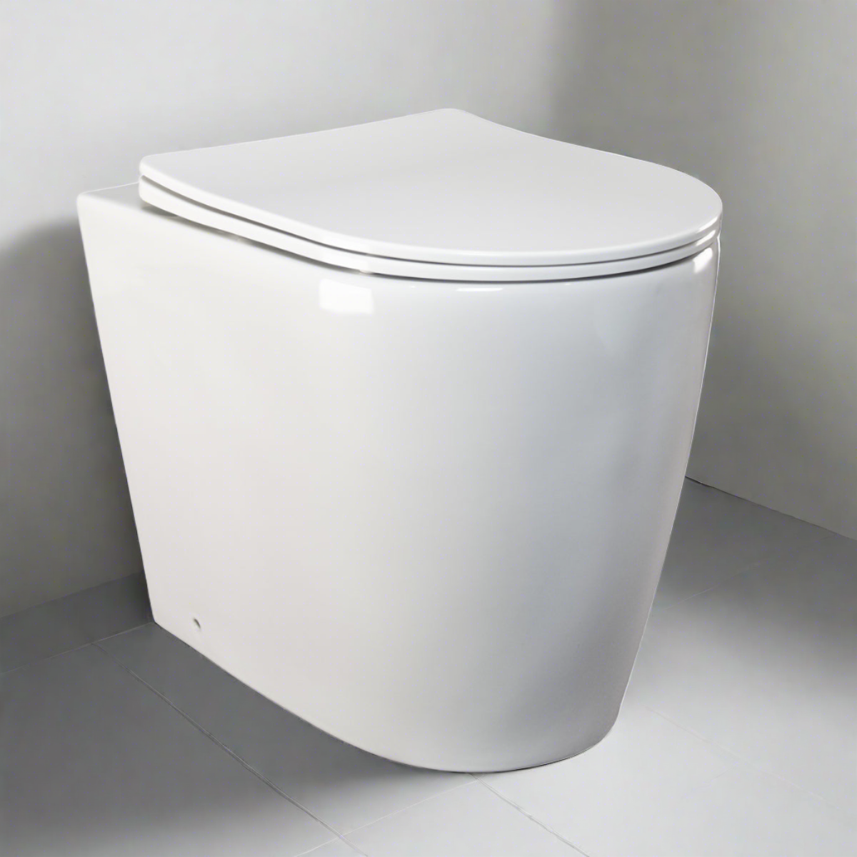 Niche Floor Standing Full Kit with Round Matte White Push Plate