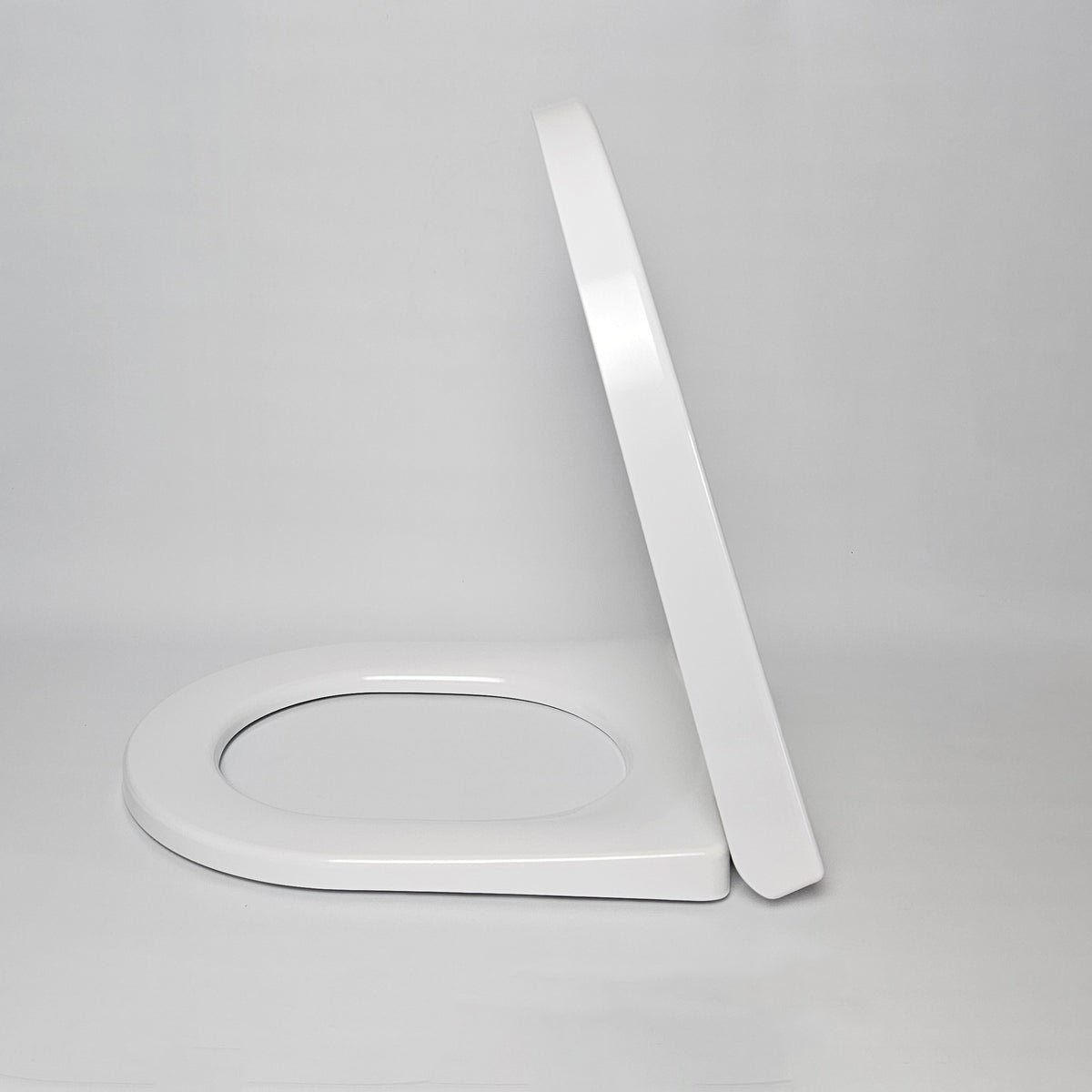 Short Projection Gloss White Toilet Seat