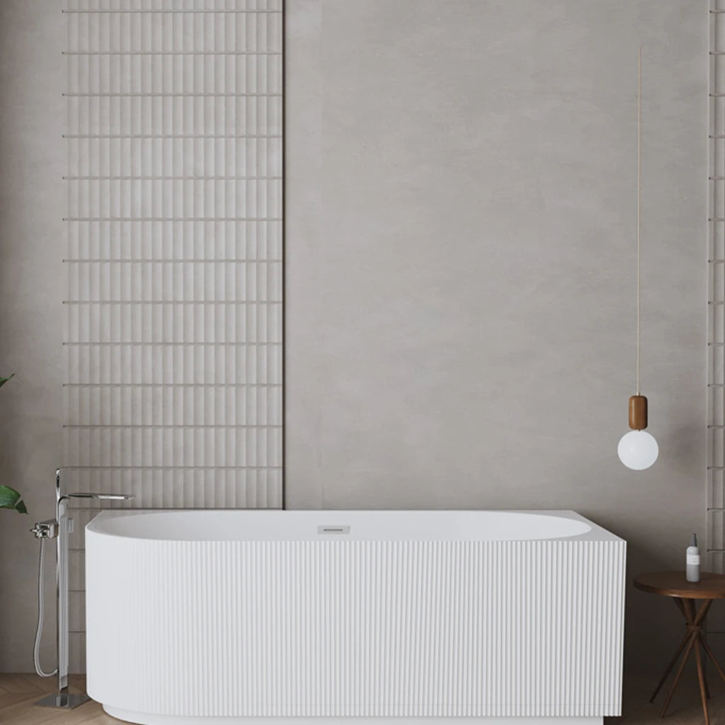 Scanalato Gradi 1700mmx750x580 Right Hand Matte White Bathtub