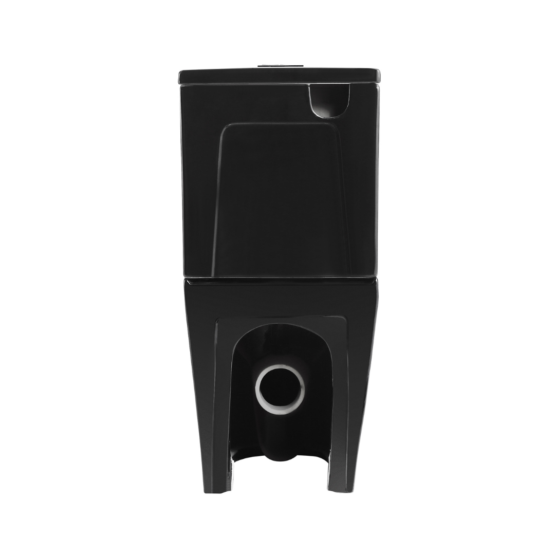 Pipe design which allows the gloss black Mini Cyclone to flush with ease