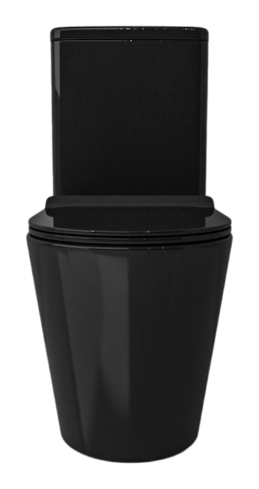 Tornado V.2 Back-to-Wall Toilet Suite in Gloss Black