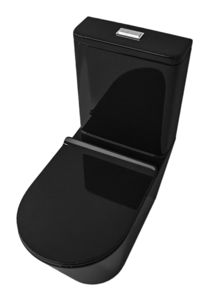 Tornado V.2 Back-to-Wall Toilet Suite in Gloss Black