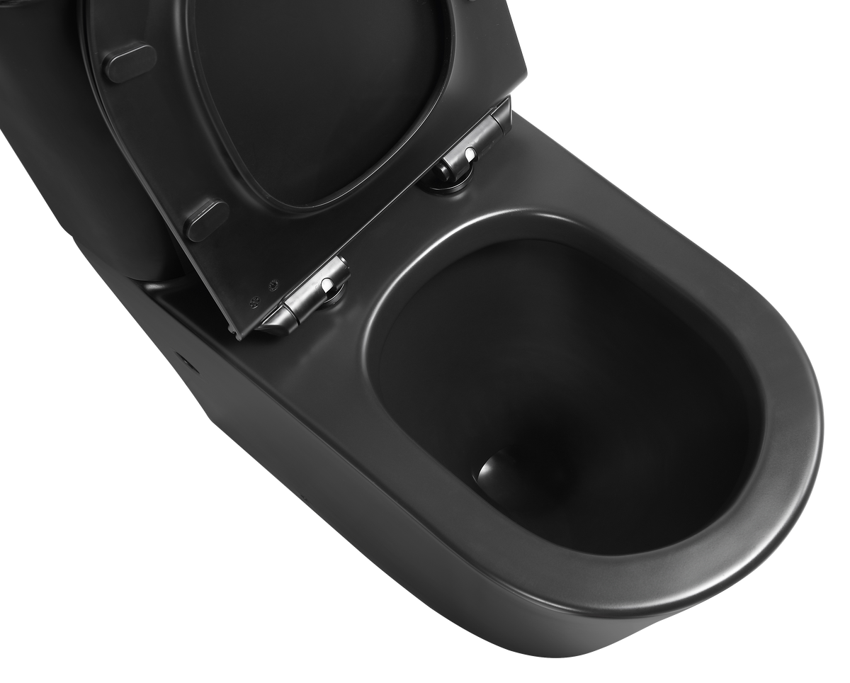 Tornado V.2 Back-to-Wall Toilet Suite in Matte Black
