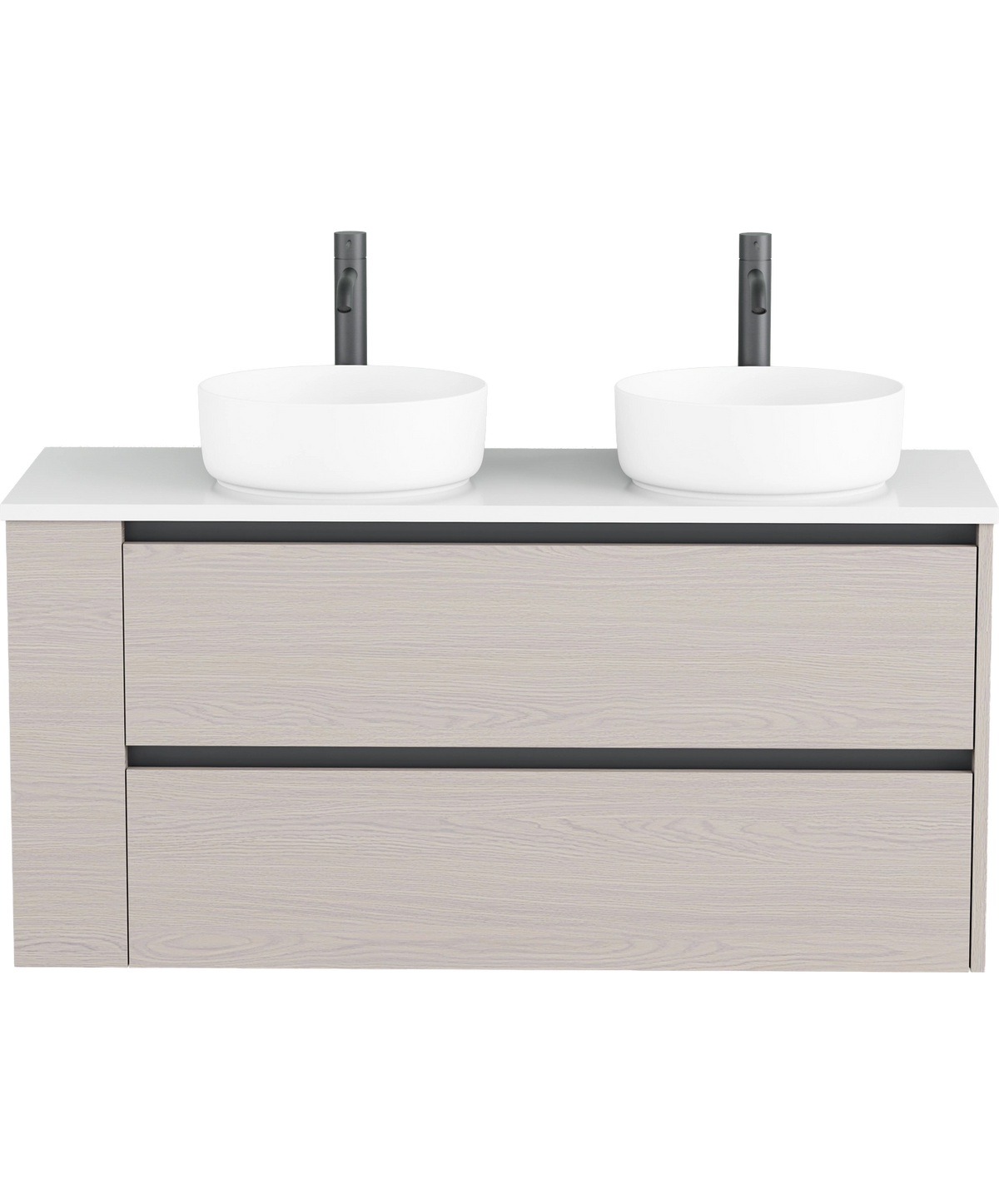 Zeon - 1200mm - Double Basin - Left Shelf