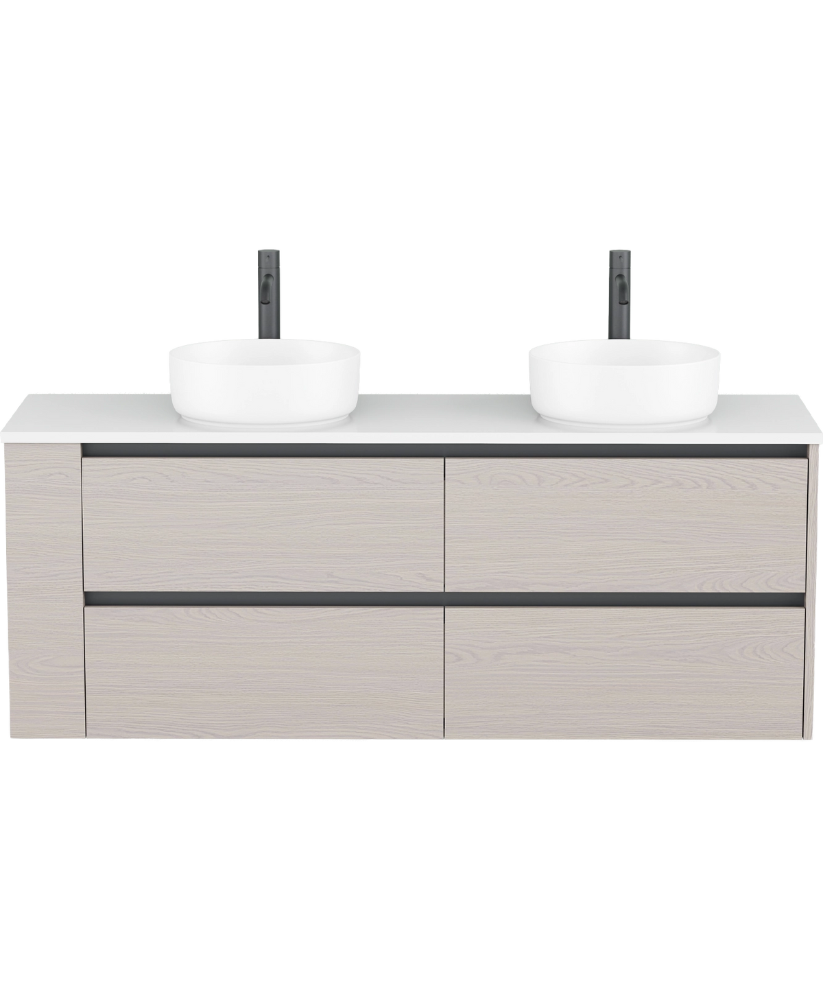 Zeon - 1500mm - Double Basin - Left Shelf
