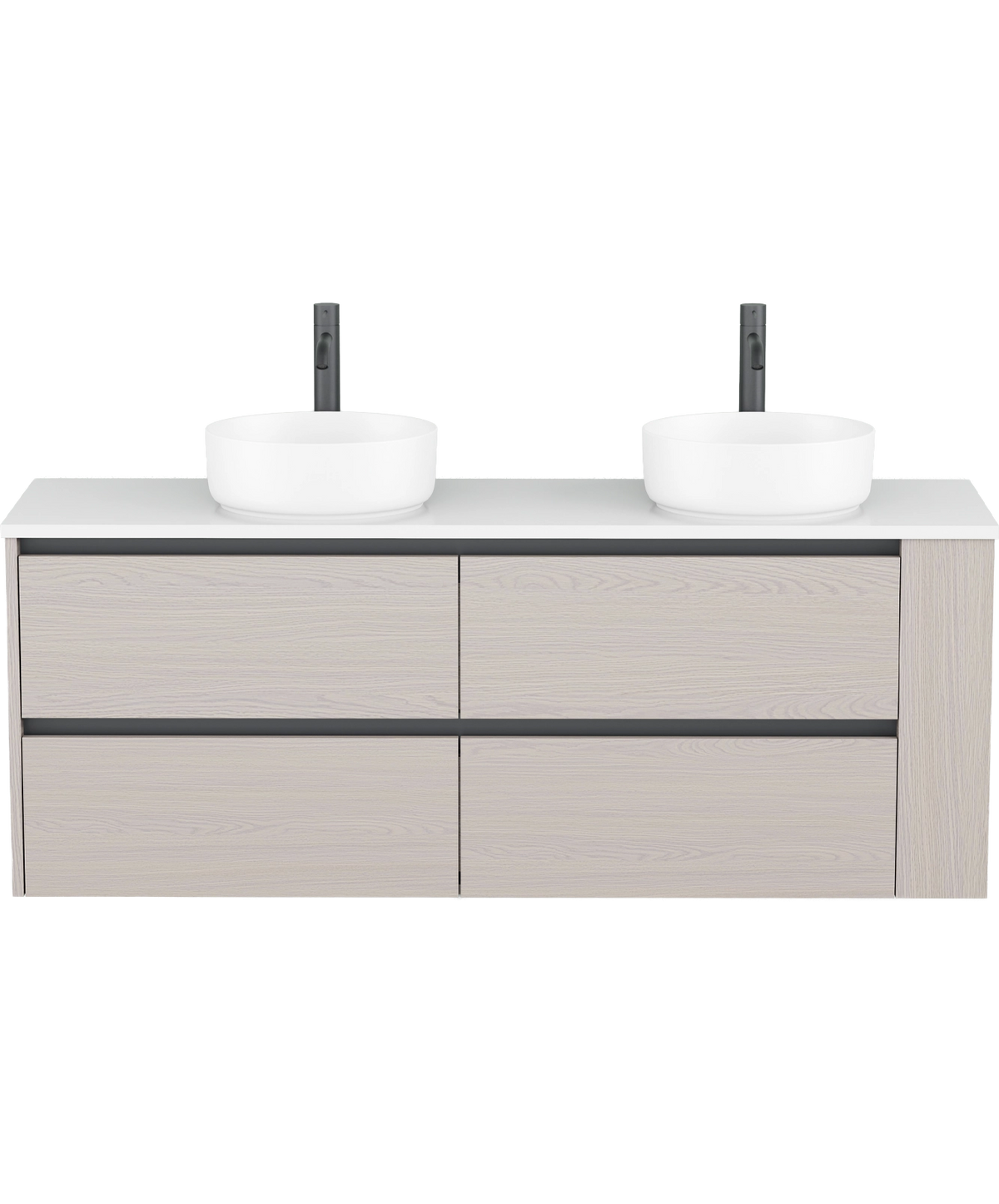 Zeon - 1500mm - Double Basin - Right Shelf