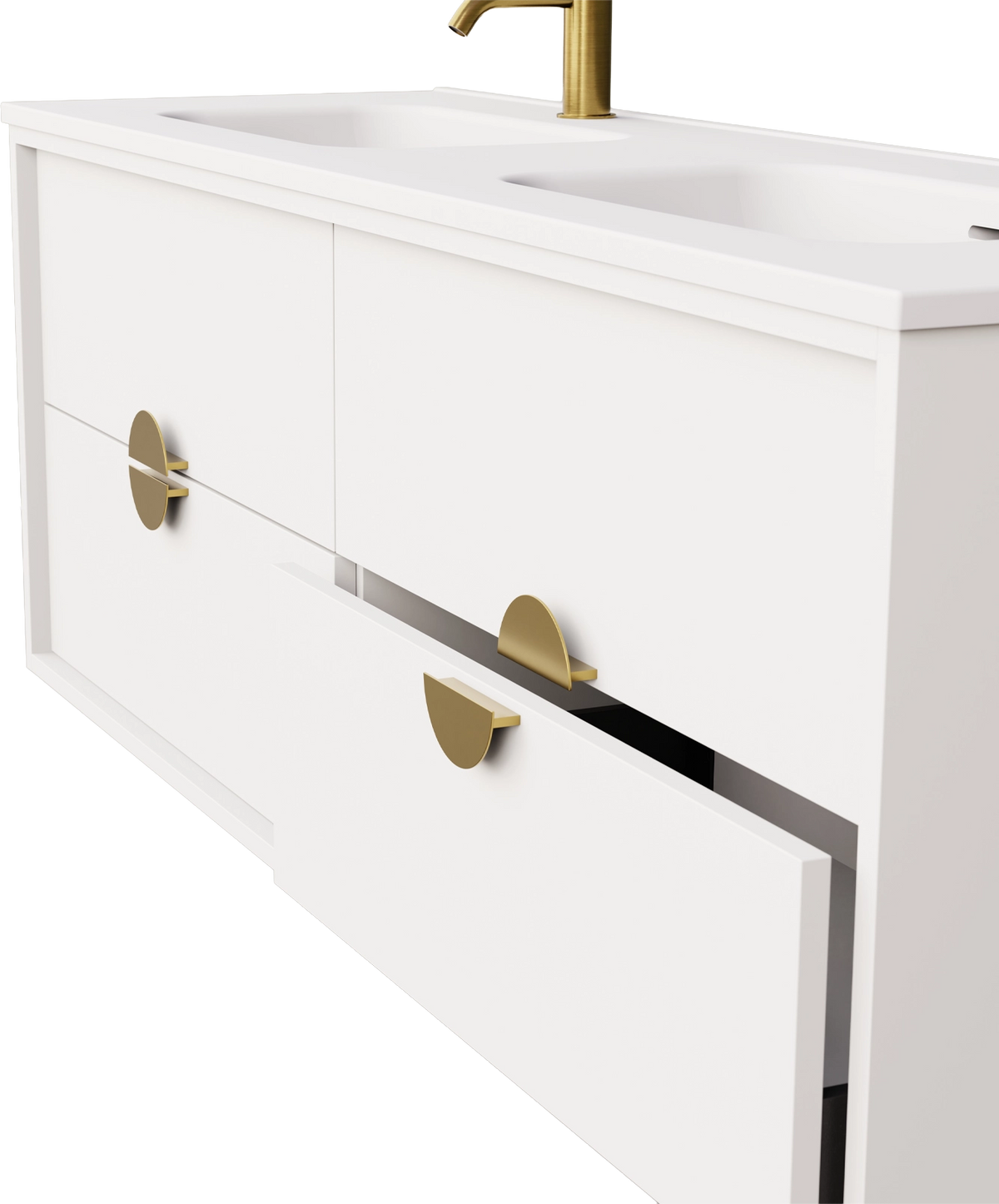 Full Moon - 1500mm - Double Integrated Basin