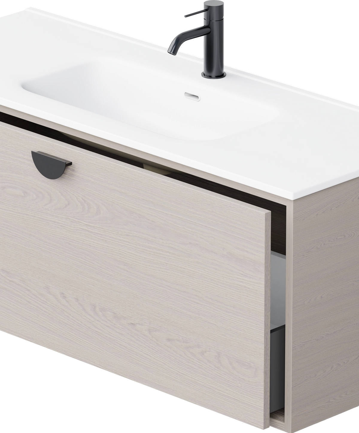 Half Moon - 1200mm - Centre Integrated Basin