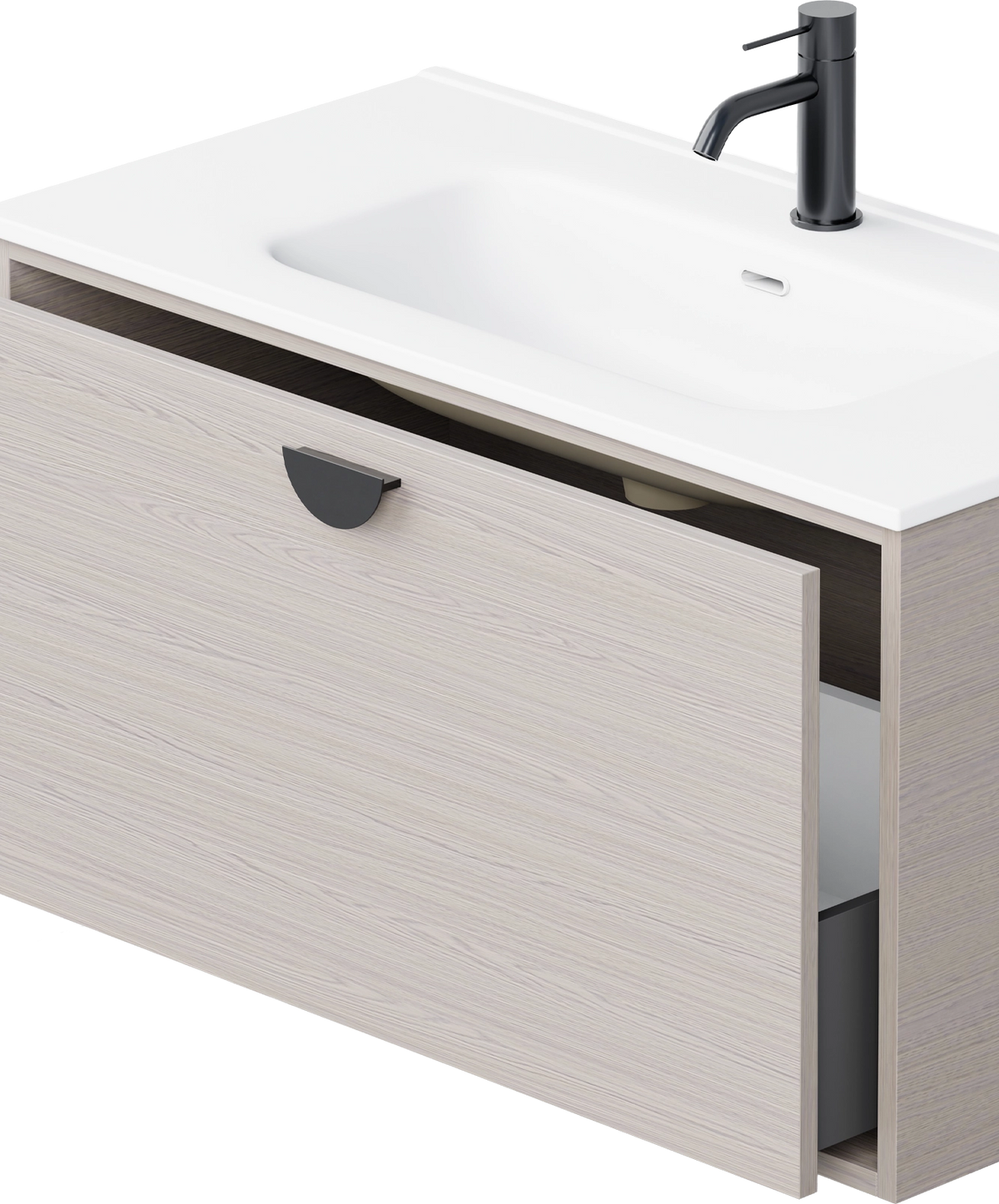 Half Moon - 900mm - Centre Integrated Basin