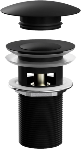 Ceramica Basin Waste With Over Flow 32mm Matte Black