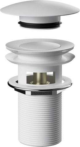 Ceramica Basin Waste With Over Flow 32mm Matte White