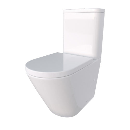 Snubby Back-to-Wall Toilet Suite in Gloss White