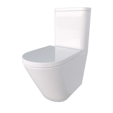 Snubby Back-to-Wall Toilet Suite in Gloss White