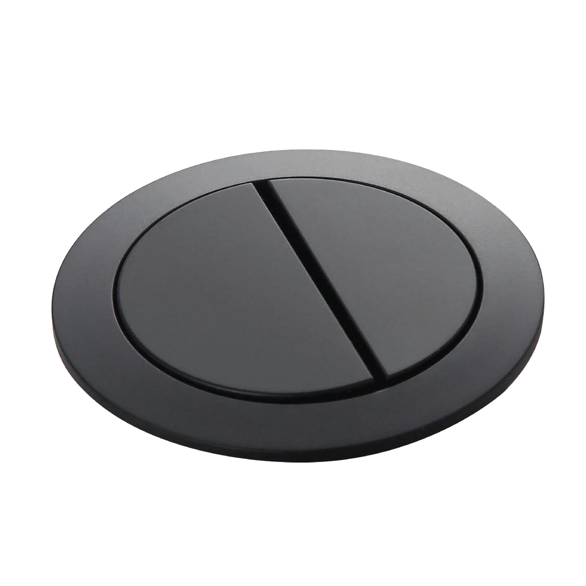 Round Dual-Flush Push Button in Matte Black