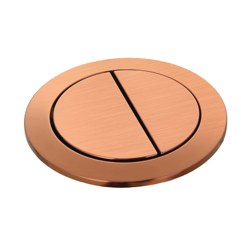 Round Dual-Flush Push Button in Rose Gold
