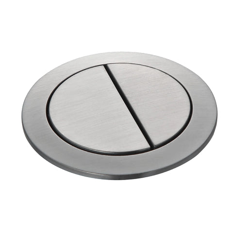Round Dual-Flush Push Button in Brushed Nickel