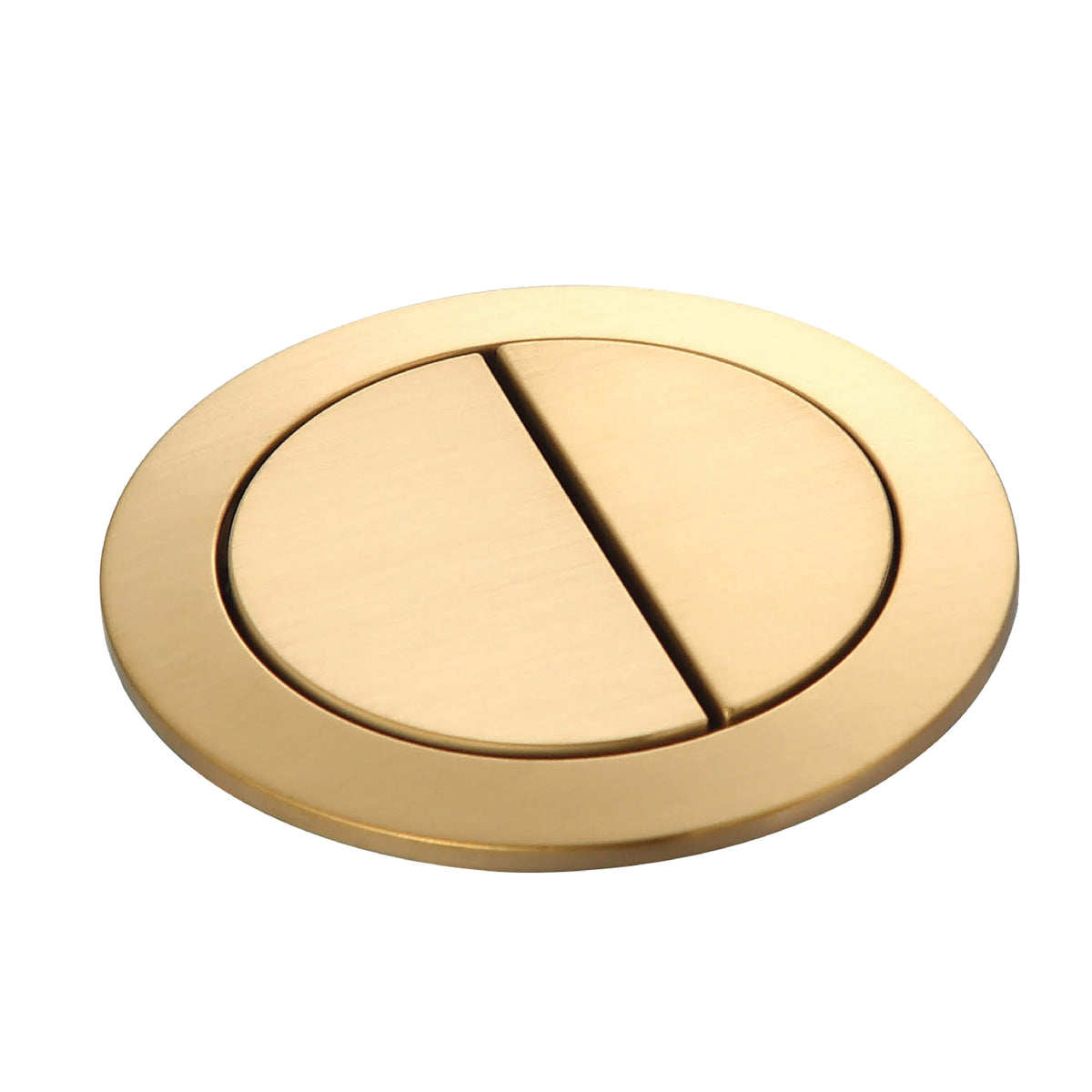 Round Dual-Flush Push Button in Brushed Gold