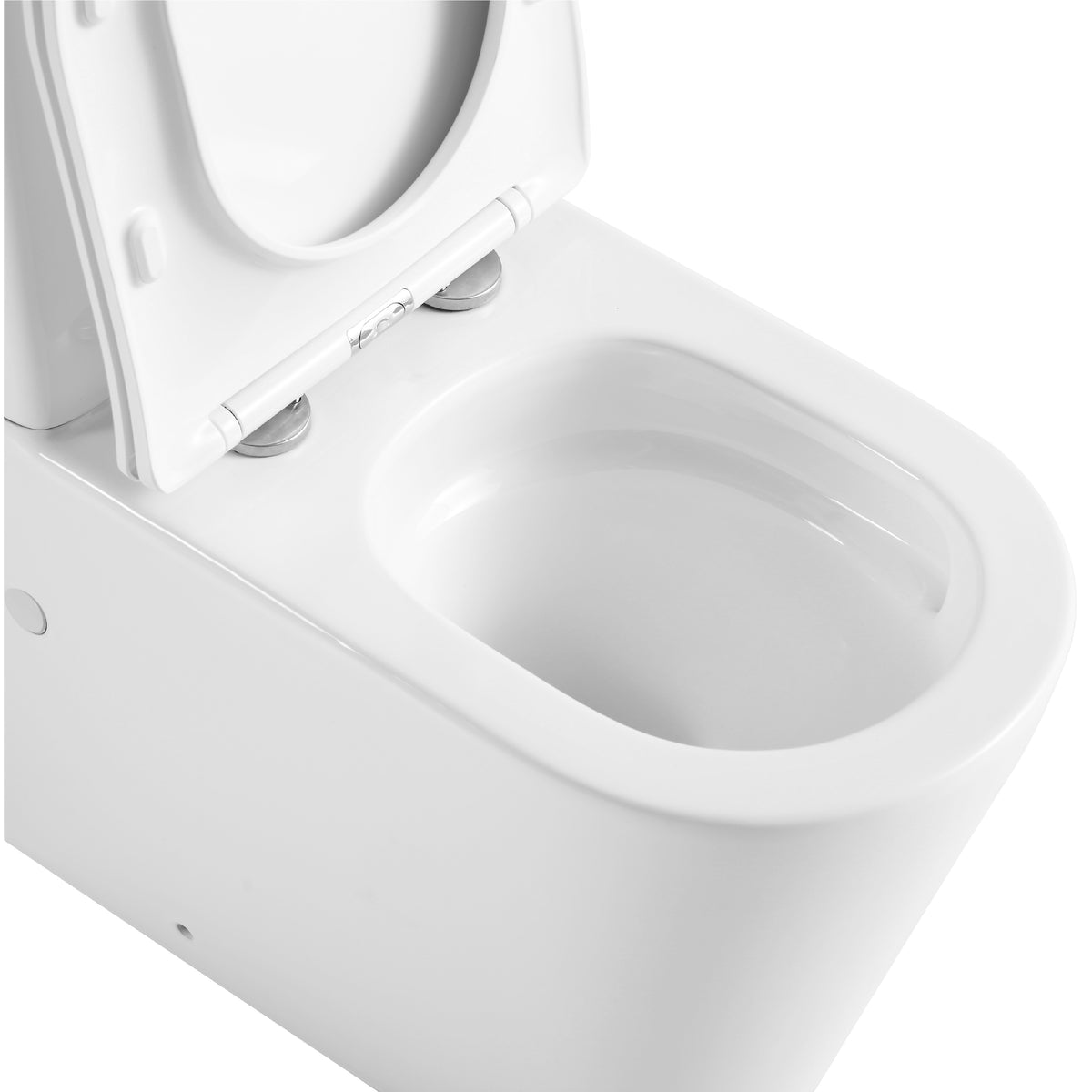 Tornado Zero Rim Back-to-Wall Toilet Suite in Gloss White